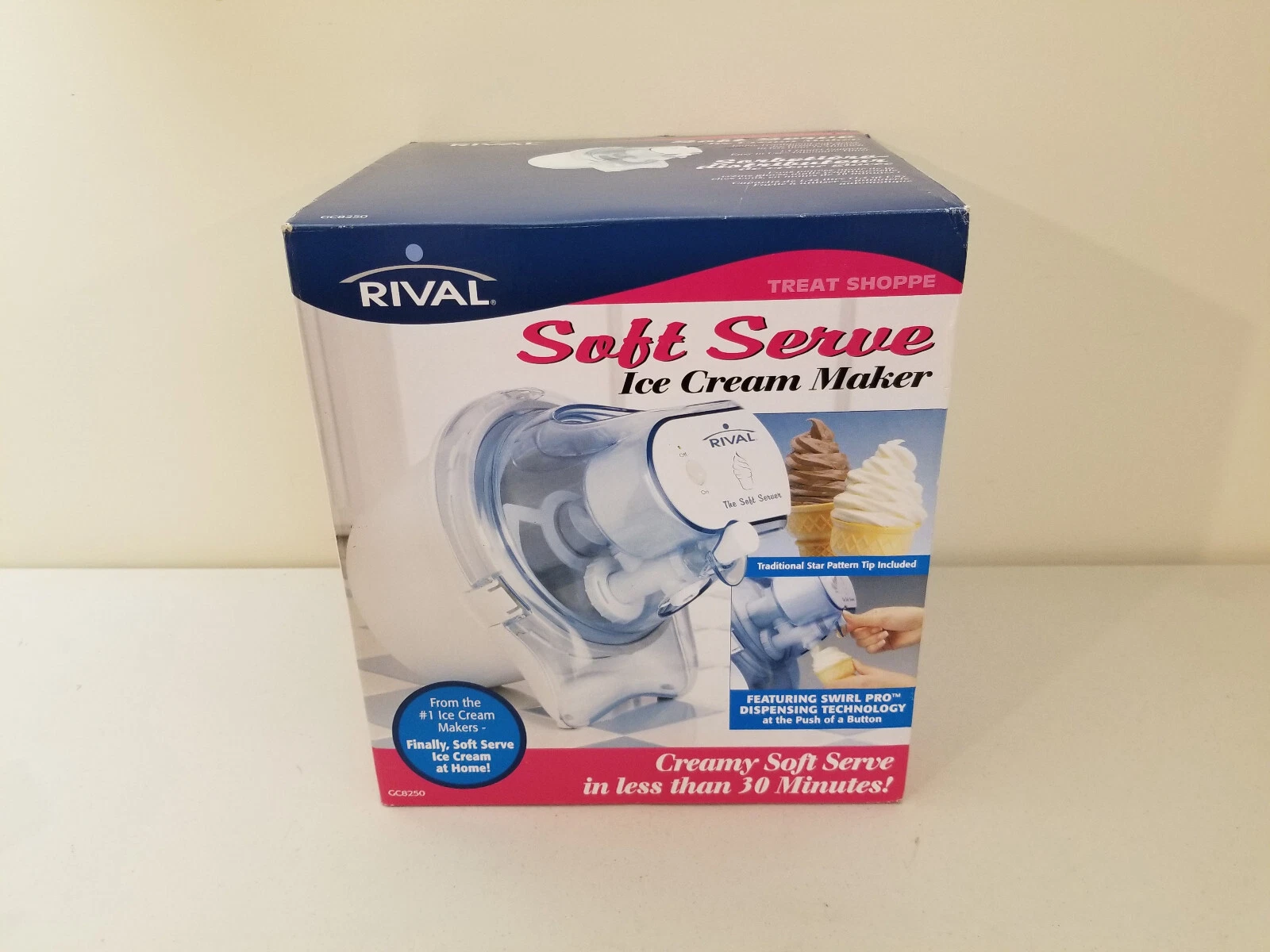 Rival Soft Serve Ice Cream Maker 1.5 Quart Capacity Model GC8250 - NEW OLD STOCK