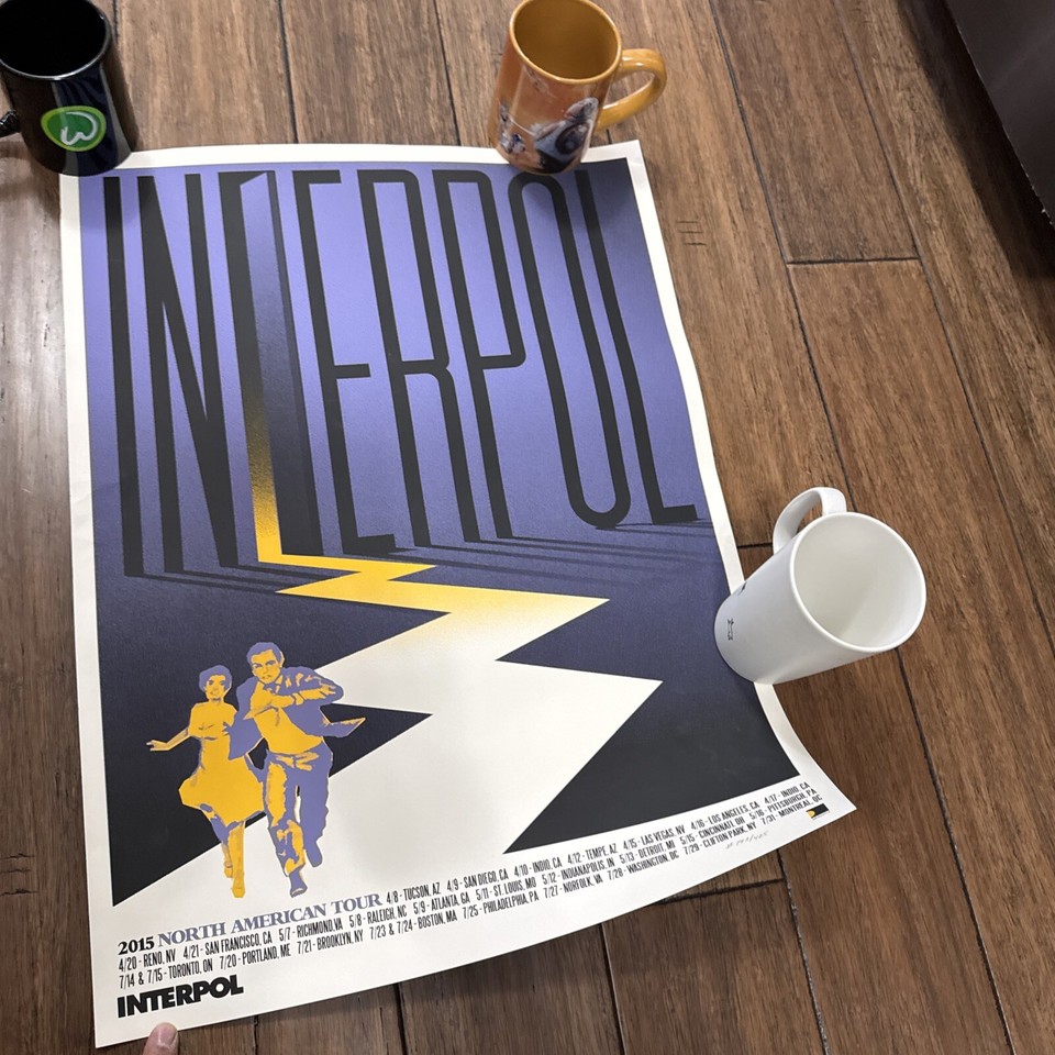 Interpol , 2015 Tour Poster , Limited Numbered Edition , 193/425 Read
