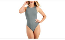 ALFANI High Neck Thong Bodysuit-Large Dusty Jade-Large SW230104