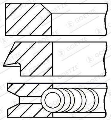 EN GOETZE ENGINE 08-154400-00 PISTON RING KIT FOR CITROËN,PEUGEOT