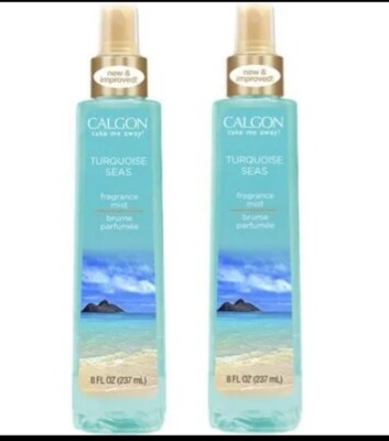 2 X Calgon Take Me Away TURQUOISE SEAS Fragrance Body Mist 8 oz