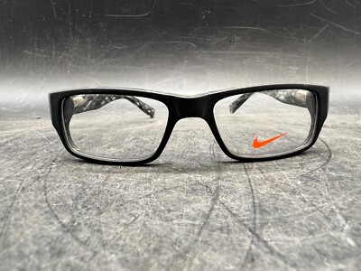 Kids Youth Nike Eyeglasses Unisex 5529 Full Frame Square Black Transparent Red