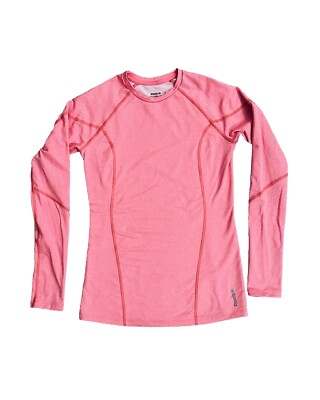 Reebok  Cold Weather Compression Long Sleeve Shirt Pink Slate Size S