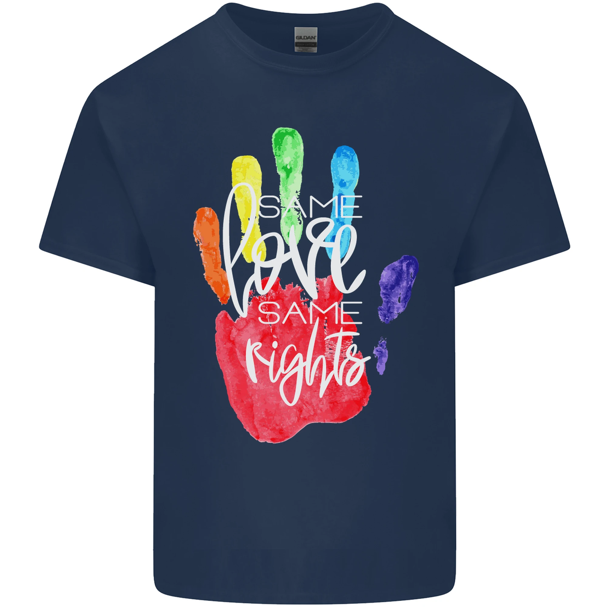 T-shirt Homme Gildan LGBT Same Love Same Rights - Coton, Coupe Loose, Manches Courtes, Fabriqué Sur Commande