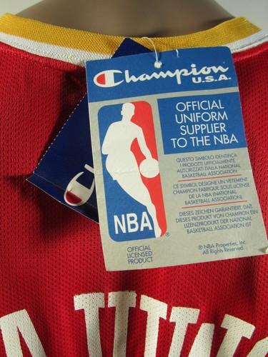 Camiseta deportiva de campeón de los Houston Rockets nueva con etiquetas de colección NBA Europa RARA 1995 - Imagen 3 de 5
