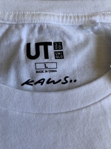 BRAND NEW KAWS X UNIQLO CHUM WHITE TEE MEN’S SIZE LARGE SS16 - Picture 3 of 5