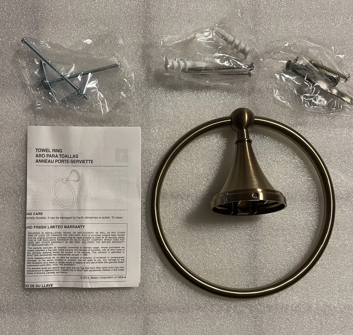 Brizo 69546 BN Traditional Towel Ring In Brilliance Brushed Bronze New