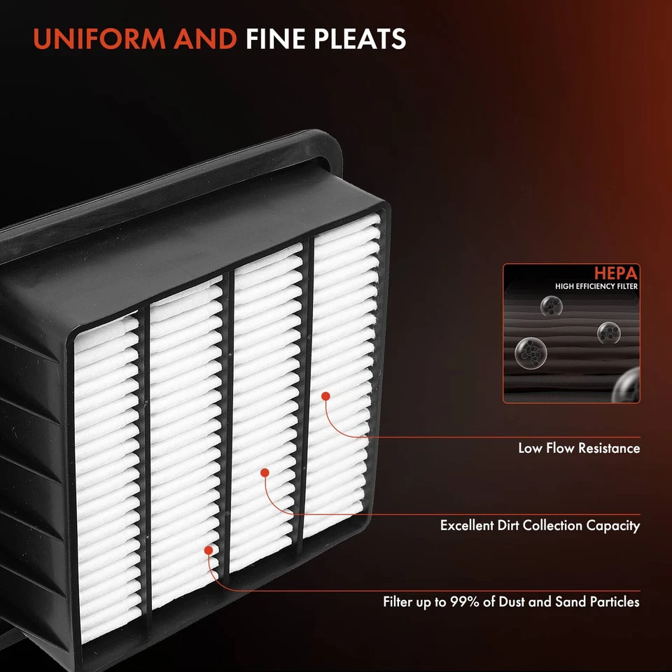 Filtro de aire del motor para Nissan GT-R 2009 2010 2011 2012-2021 V6 3,8 L panel rígido Foto 4 de 4