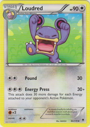 4x Loudred - 84/119 - Uncommon Phantom Forces Pokemon Near Mint
