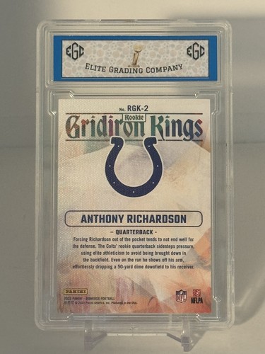 Anthony Richardson 2023 Donruss Rookie Gridiron Kings #RGK2 EGC 10 Gem Mint - Picture 5 of 6
