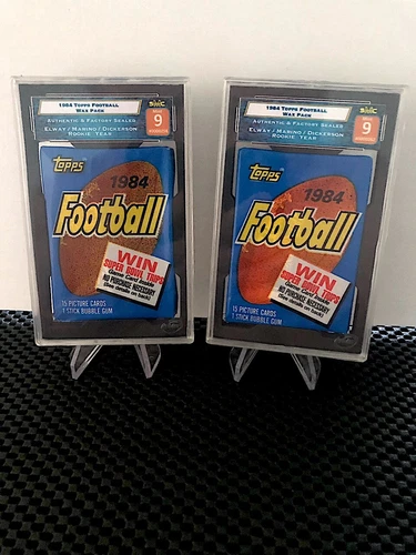 1984 TOPPS FOOTBALL WAX PACK SMC 9 MINT ELWAY-MARINO-DICKERSON NICE! #258
