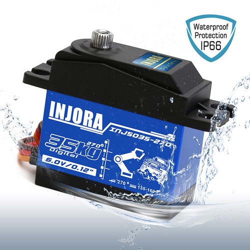 INJORA 35kg 270° Metal Gear Servo Digital Alto Par Impermeable para Coche RC - Imagen 6 de 8