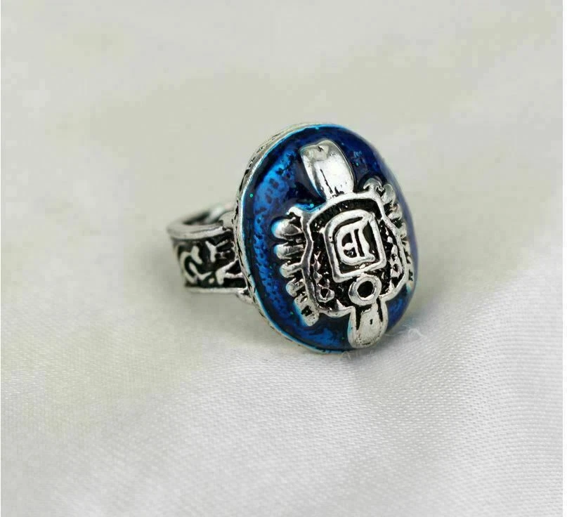 Vampire Diaries Damon Ring Sunshine Daylight Lapis Salvatore Family Crest  a+ | eBay