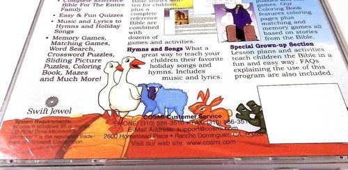 RARE - CHILDREN'S STORY BOOK BIBLE CD ROM COSMI 2000 SWIFT JEWEL SJ051501G USA - Picture 5 of 5