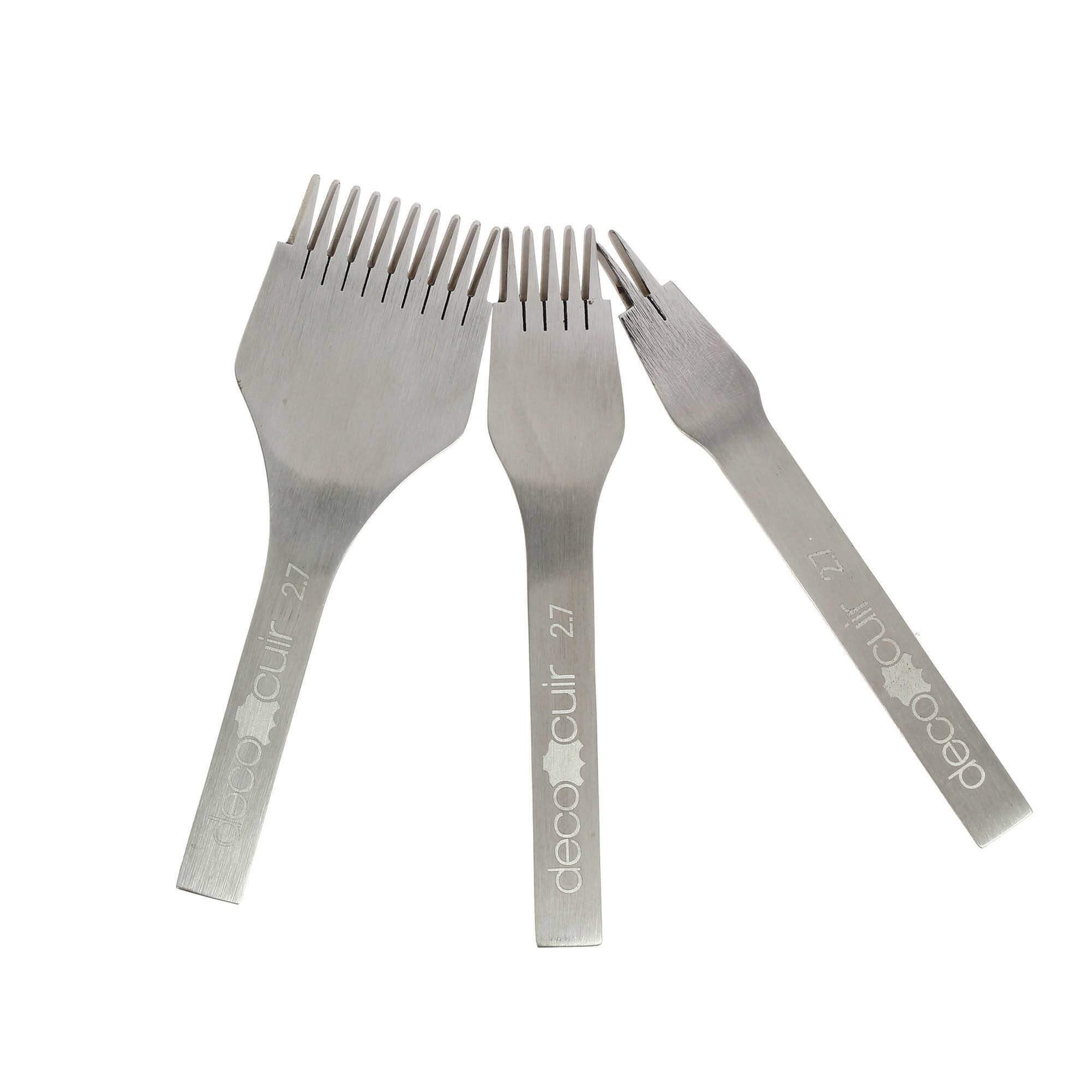 Griffes à frapper de précision Deco Cuir en acier trempé pour maroquinerie haut de gamme