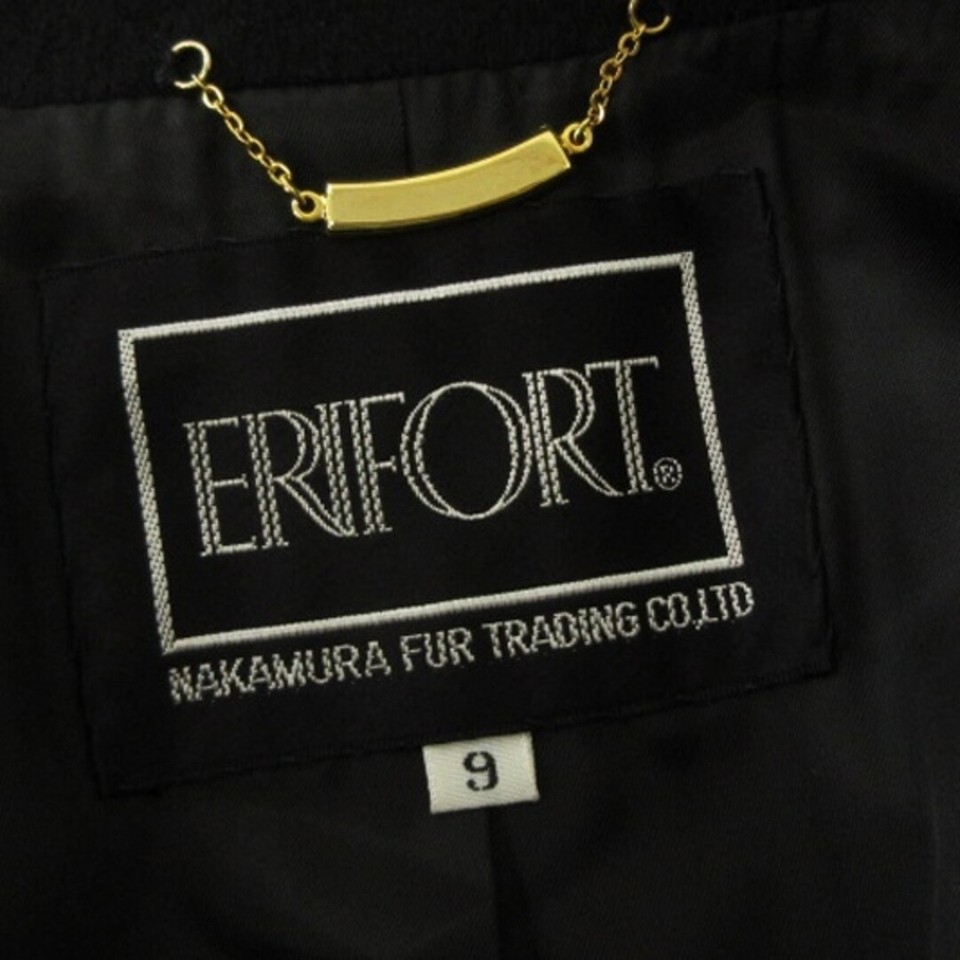 Elifort ERIFORT good quality long coat 100 cashmere black 9 outerwear