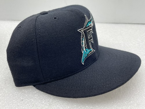 VINTAGE 90's NEW ERA FLORIDA MARLINS 5950 AUTHENTIC 7-1/8 BLACK MLB DEADSTOCK - Picture 3 of 12