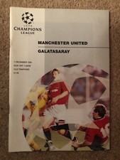 Manchester United V Galatasaray Champions League Official Programme 1994-95