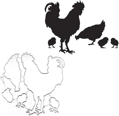 #ad #ad Chicken Die Cut for Card Making Chicks Animal Metal Cutting Dies Congratulat... $12.62