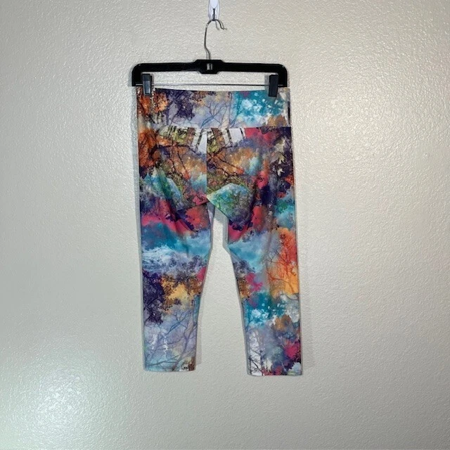Leggings Onzie para mujer pequeños medianos coloridos arte yoga recortados 19" Foto 4 de 4