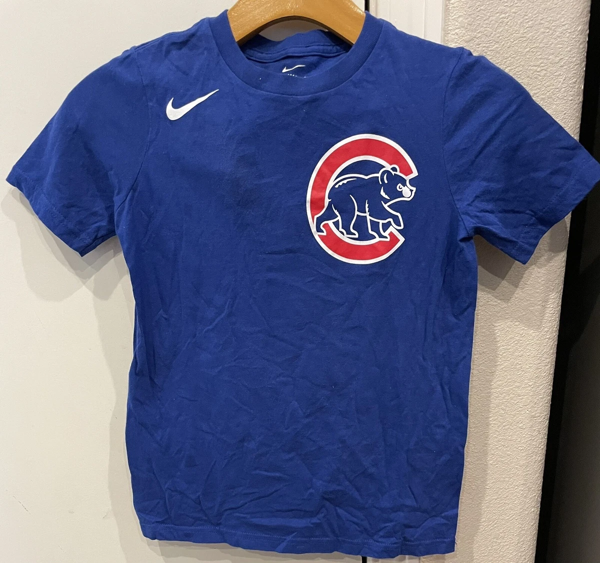 Nike Chicago Cubs Javier Baez Jersey T-shirt Youth Small