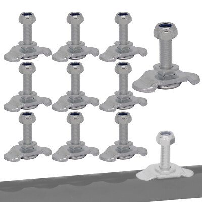 10x Schraubfitting Airlineschiene M8x25 Endbeschlag für Zurrschiene Airline