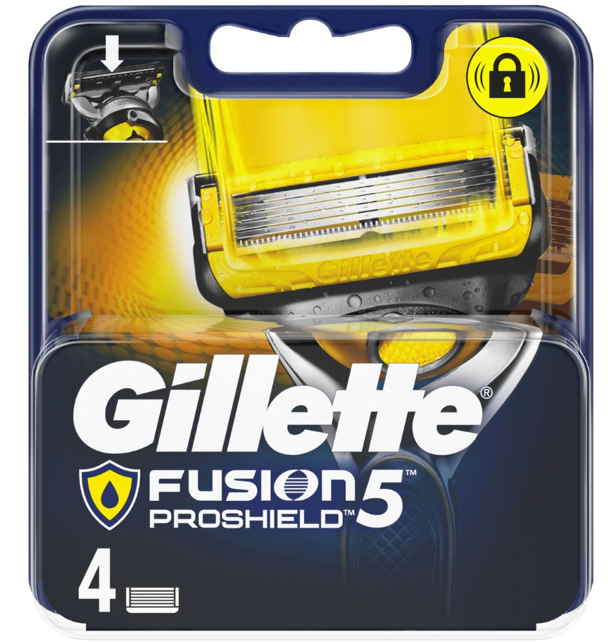 Lot De 4 Recharges De Lames Gillette Fusion 5 ProShield - Compatible ProGlide - 5 Lames - Neuf - Fabriqué En Allemagne