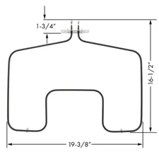 Range Oven Bake Unit Lower Heating Element for GE WB44X5099 AP2031097 PS249483