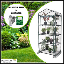 SERRA DA GIARDINO BALCONE A PARETE PER PIANTE ORTO CON TELO 2 3 4 RIPIANI GRANDE