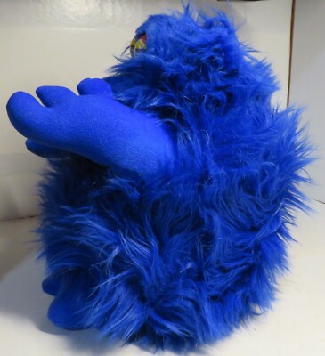 Gloorbs Furbles Vintage 1986 BLUE Monster Hand Puppet Furry Plush