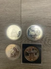 Lot of 4 Canada silver dollar 50% Fine Silver Commemoratives 1.5 Oz Total Silver