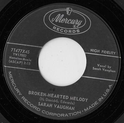 Broken-Hearted Melody / Misty / Sarah Vaughan VG+