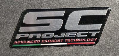 SC PROJECT   Auspuff Aufkleber   hitzefest   Aluminium   Emblem
