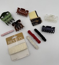 Vintage Barrette Hair Clips  Claw Clips Random Lot Of 11