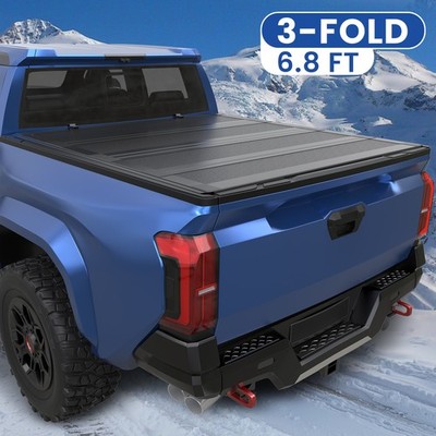 6.8FT FRP Low Profile Hard Tonneau Cover For 2019-2024 Silverado Sierra 1500 Bed