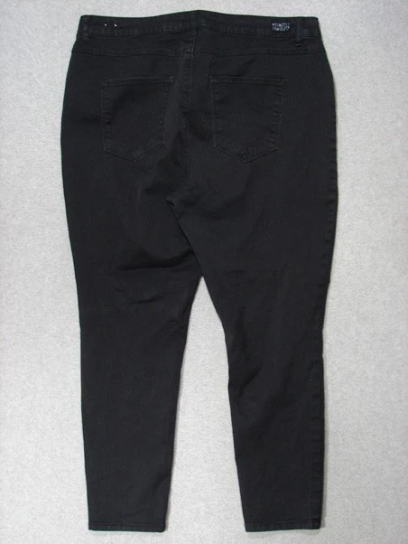 SD07436 **ALMOST FAMOUS'** MID RISE SKINNY WOMENS JEANS sz18 BLACK - Image 2 of 4