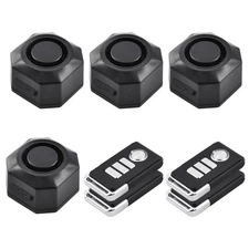 4× Anti-Theft Bike Alarm USB Charge Cars Bicycle System 110dB Anti Lost w/Remote