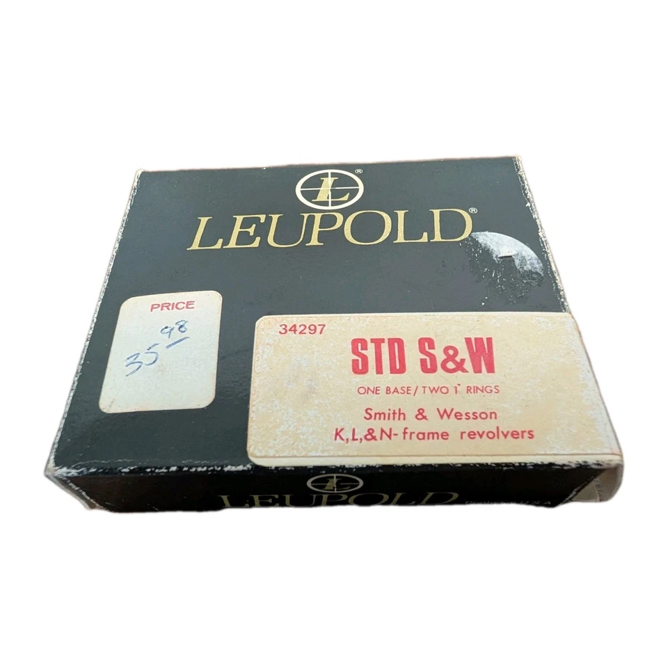 Revólveres de cuadro Leupold Smith & Wesson KLN STD S&W base de montaje de pistola y anillos de 1" Foto 2 de 4