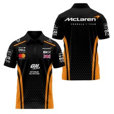 NEW Custom Name McLaaren F1 Team Racing Fan 3D Men's Polo Shirt Size S-5XL