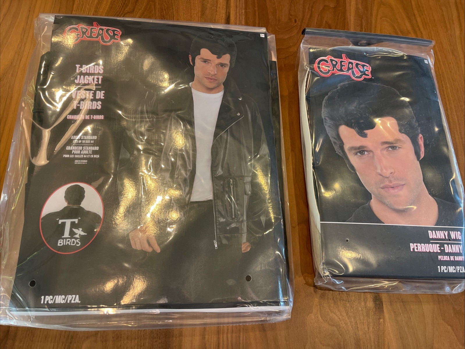 LICENCIA✨ Chaqueta T-Birds Grease + Peluca Danny Para Hombre Disfraz de Halloween Juegos con disfraces NUEVO