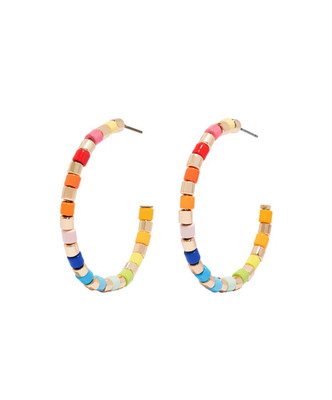 Roxanne Assoulin Golden Rainbow Hoop Earrings