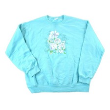 Vintage 1990s Cute Flowers Crewneck Sweater Men's Large
