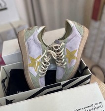 Golden Goose Ball Star Sneaker Purple Suede/Green/Honey/Silver Sz 39 New in Box