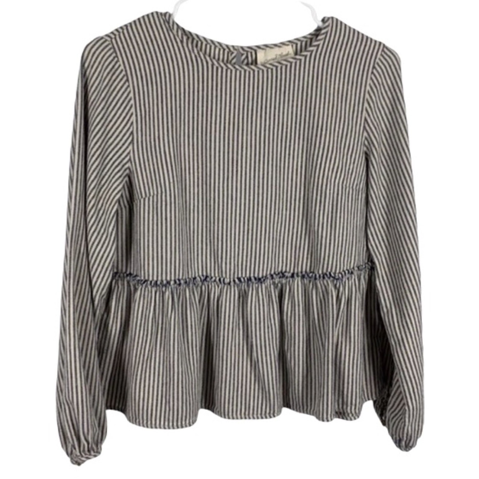 UNIVERSAL THREAD Striped Boho Peasant Blouse XS - image 1
