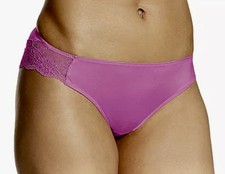 MAIDENFORM Comfort Devotion Fuchsia Feather Lace Trim Tanga Panty Womens Sz XL 8