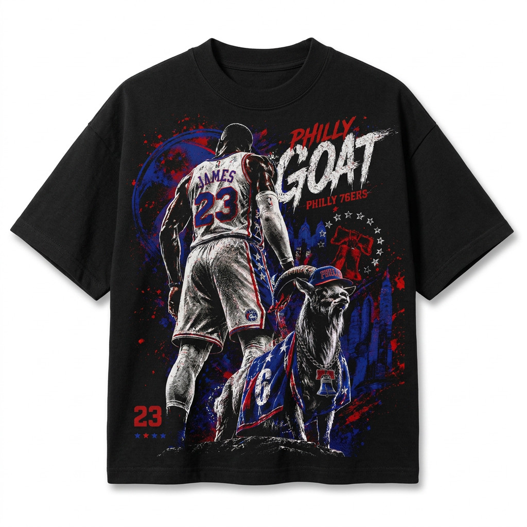 Lebron James 76ers tee shirt | ALL SIZES ALAVILABLE BUYER NOTE FOR PERSONAL SIZE