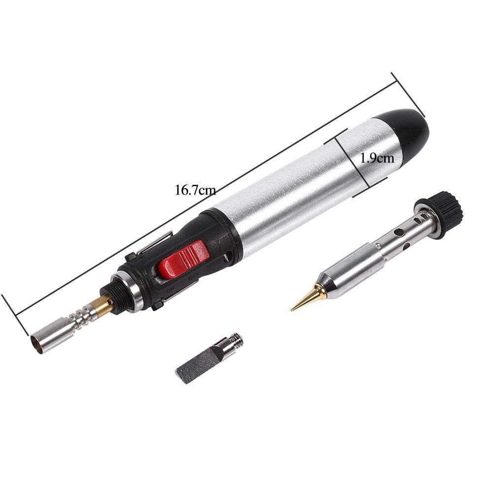Butane Gas Soldering Iron Kit, 4 in 1 Cordless Adjustable Temperature 250-450...