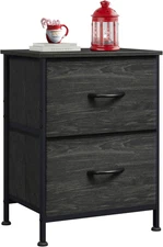 Night Stand, Small Dresser with Drawers, Dresser for Bedroom with 2 Fabric Drawe