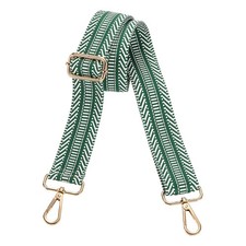 Purse Straps Replacement Crossbody with Light Gold Buckle, Stripe Light Green