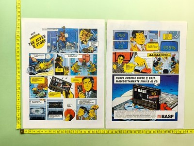 BASF 90 Chrome Super Cassette Clipping Advertising Ad Pubblicita Magazine